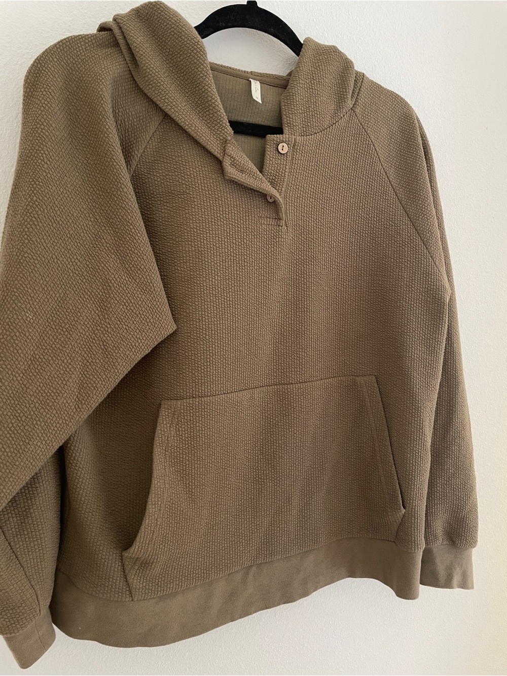 Rylee + Cru Men's Hooded Waffle Knit Sweater - Taupe